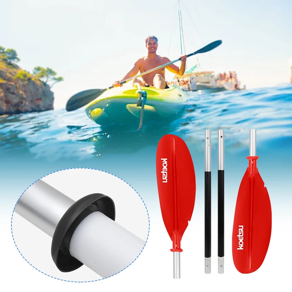 4-Piece Double-Head Surfpaddle Aluminium Alloy Floating Kayak Paddle Stand Up Paddleboard Paddles for Outdoor Water Sports