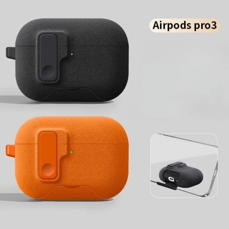 2025 Case with support for Apple airpods pro 3 Case with safety block PC Fundas for AirPods Pro3 Pro 3rd 4 3 2Gen