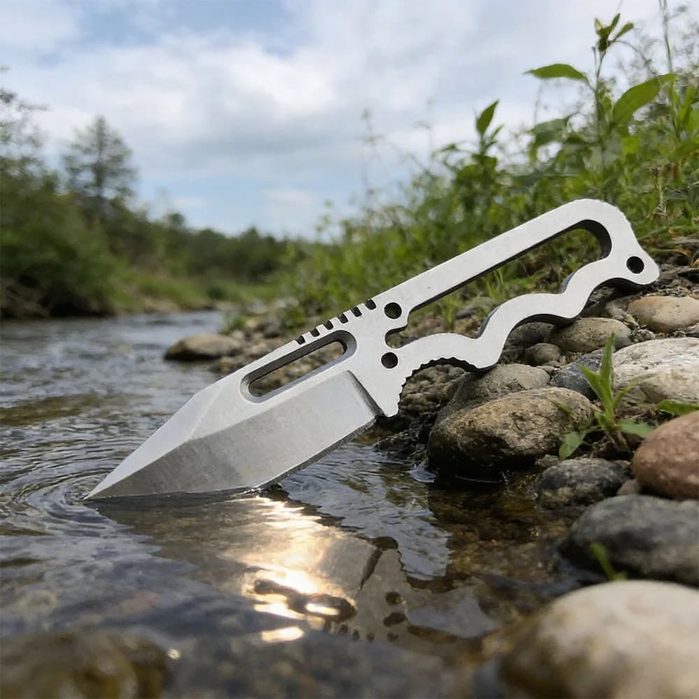 Mini Set Caccia Salvataggio Campeggio Strumenti di sopravvivenza pratici Acciaio inossidabile Tattiche di avventura nella giungla all'aperto Coltello a lama fissa EDC
