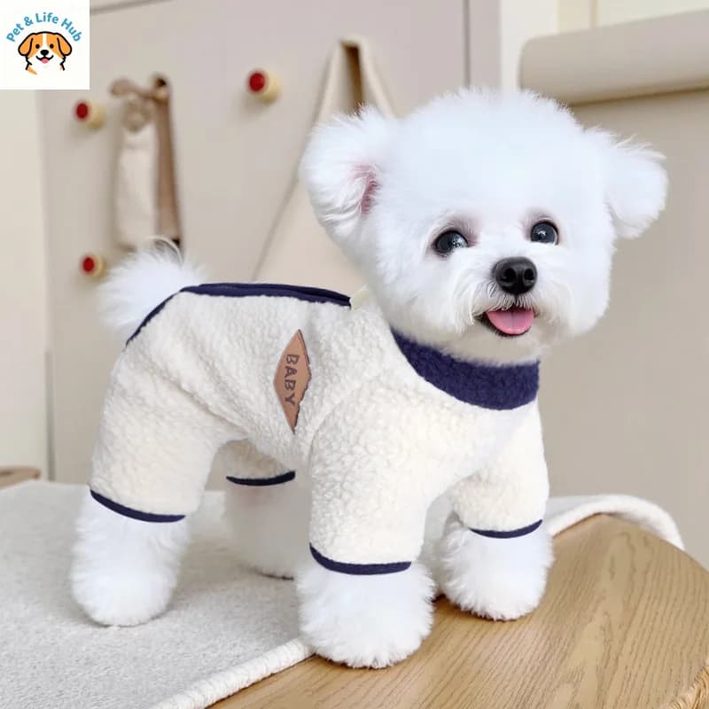 Abbigliamento per Cani in Cashmere con Collo Alto - Stile Autunno/Inverno - Versione con Cerniera
