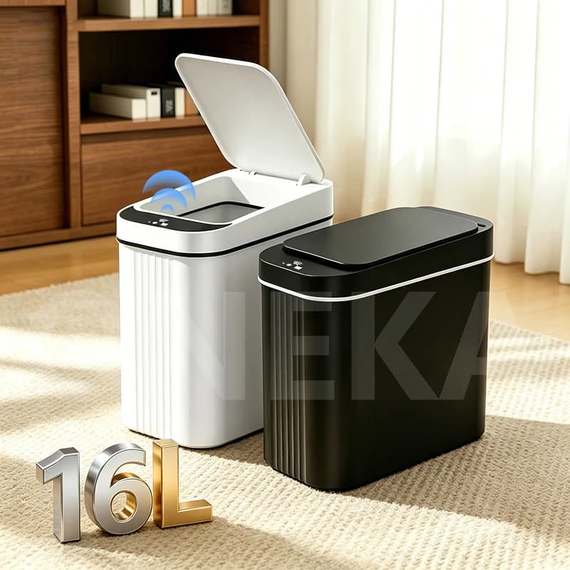 Cestino dei Rifiuti Intelligente da 16L con Sensore, Bidone Automatico Elettrico, Uso Speciale per Cucina, Salvaspazio, Regalo Perfetto per le Vacanze