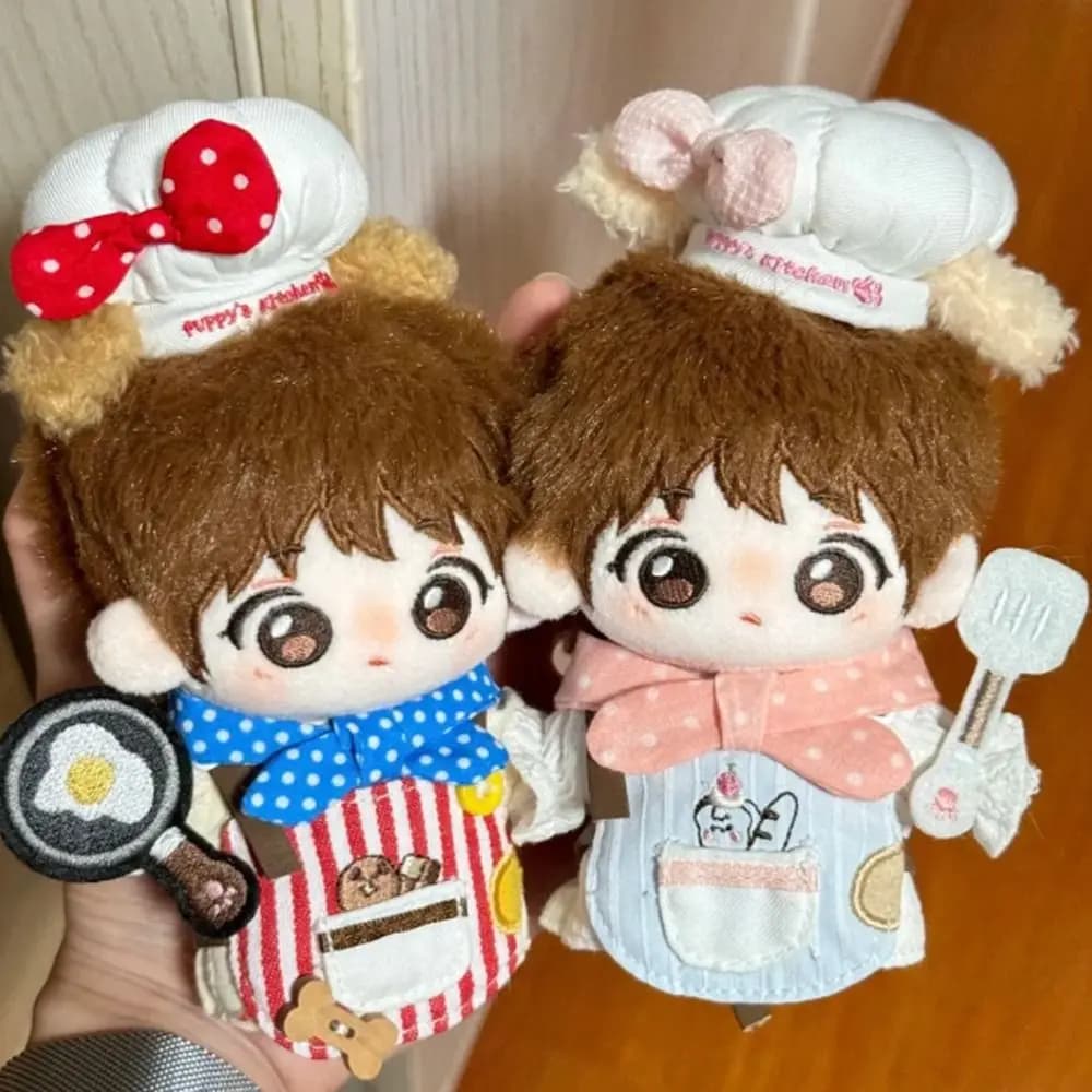 Set di Accessori per Vestiti Fai-da-Te: Cappello da Chef 10cm, Grembiule in Cotone, Outfit Divertente e Adorabile