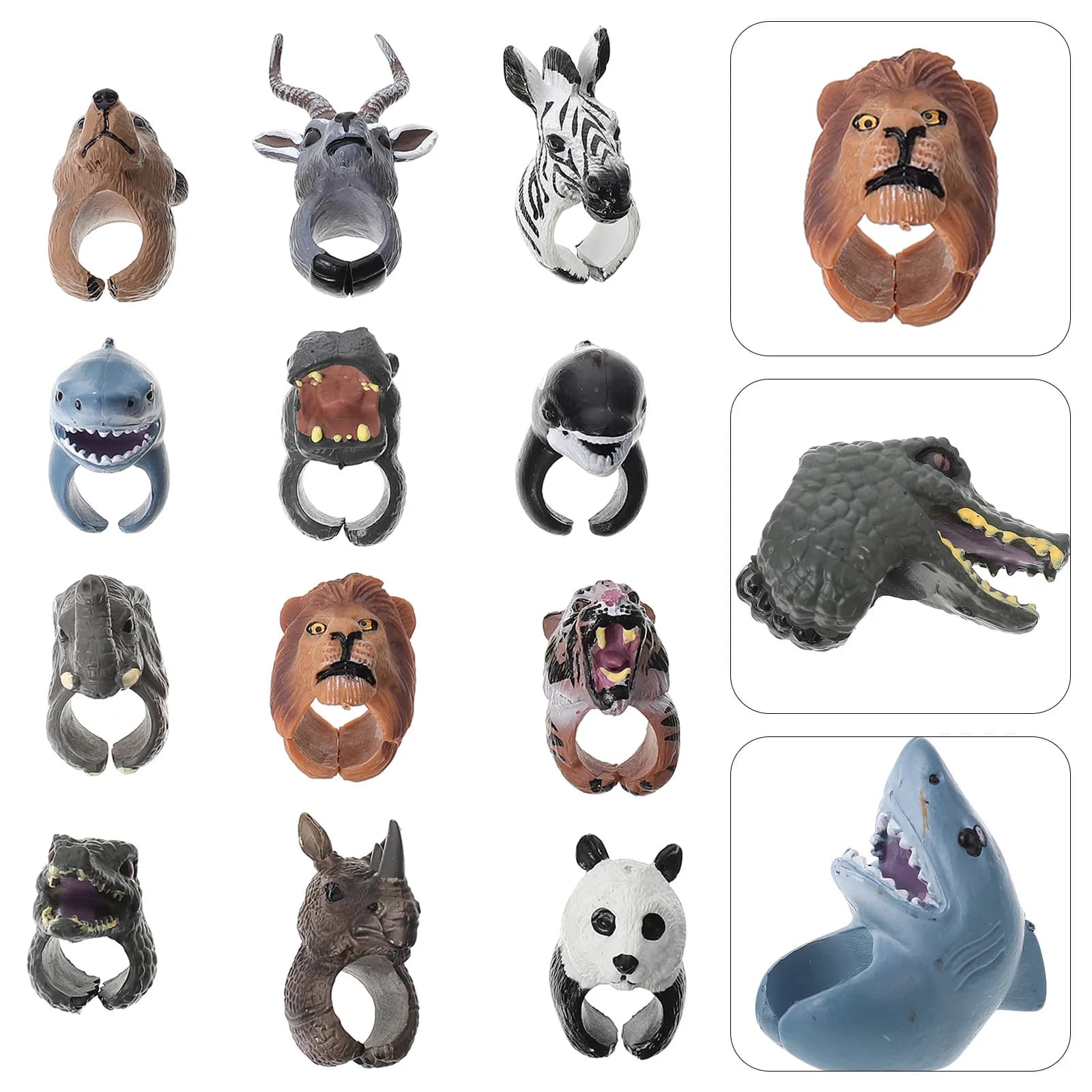 12 Pcs Animal Hand Puppets Children Animals Toys Play Role-telling Early Educational