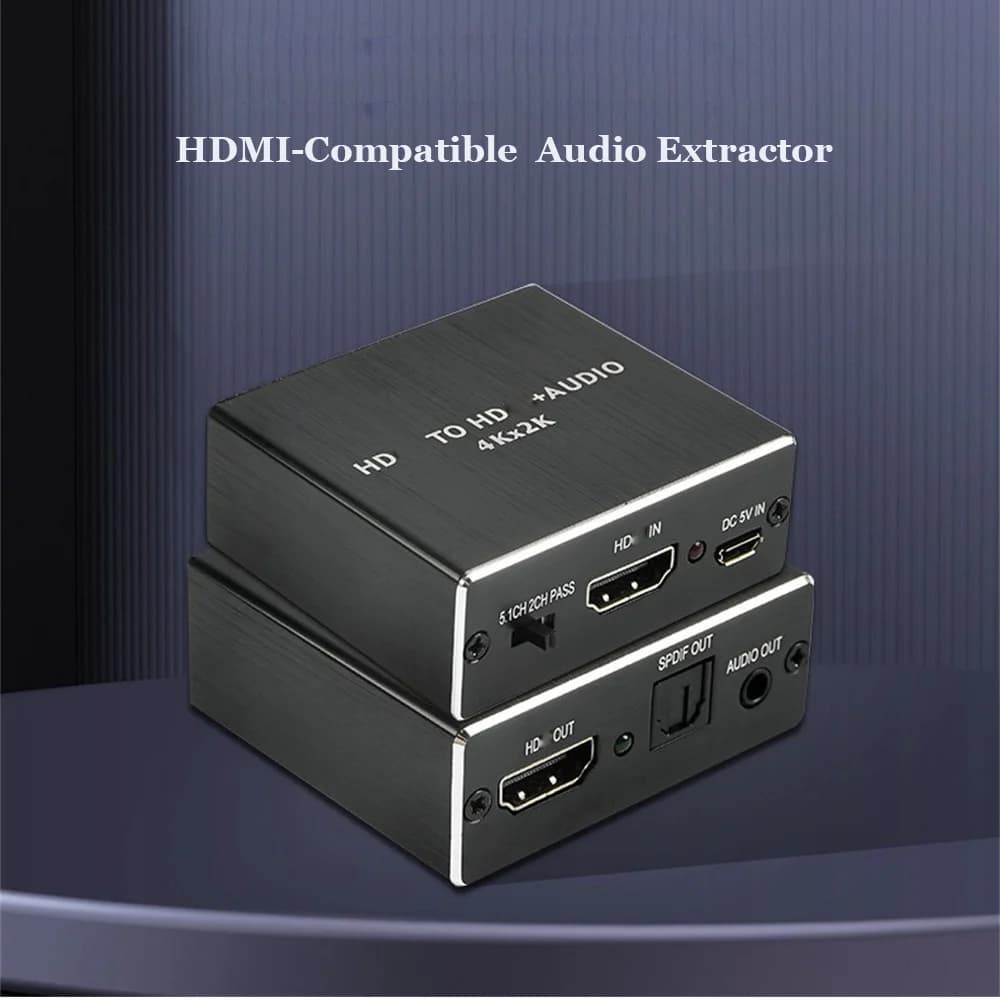 HDMI compatible audio extractor 4K X 2K 3.5 mm audio splitter adapter for PS4 TV DVD Home Theater