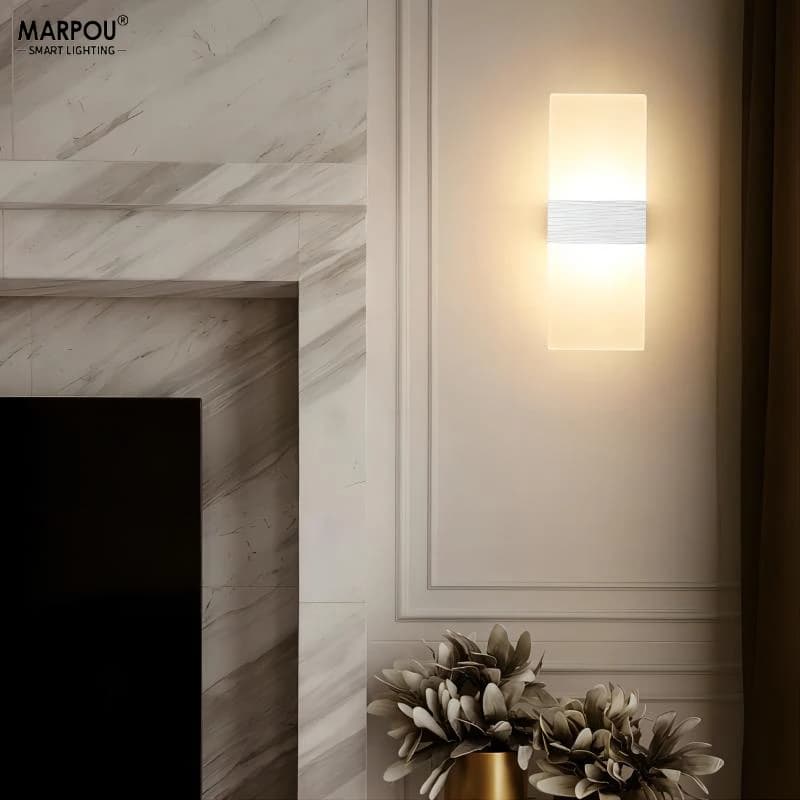 Lampada da parete a LED quadrata decorazione del corridoio luce notturna arredamento per interni comodino 12W 6W 110 v220v camera da letto soggiorno pannelli a specchio