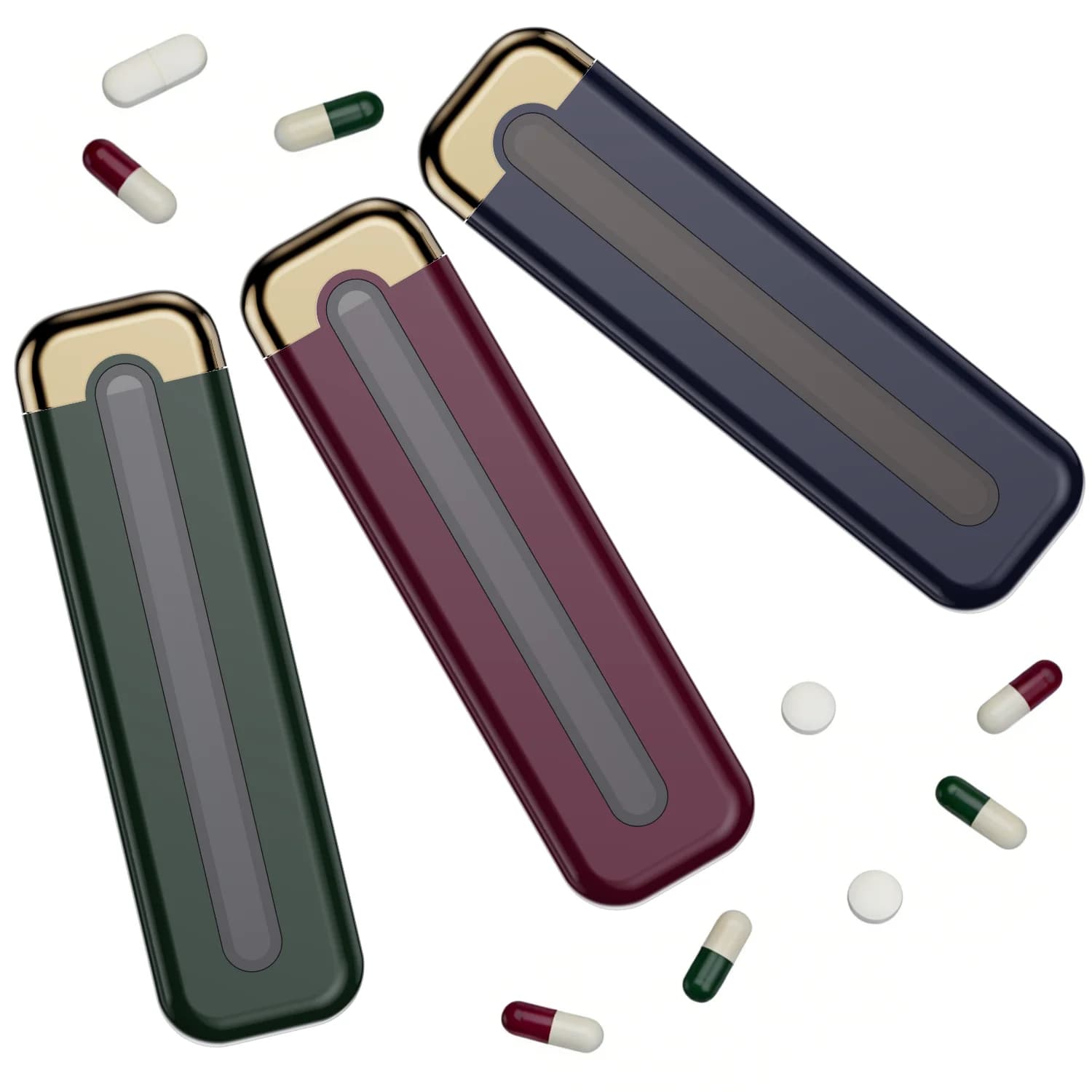 Organizzatore di Pillole da Viaggio Ultra-Sottile, Porta Medicinali Tascabile, Mini Contenitore Multicomparto per Vitamine Quotidiane, Leggero per una Settimana