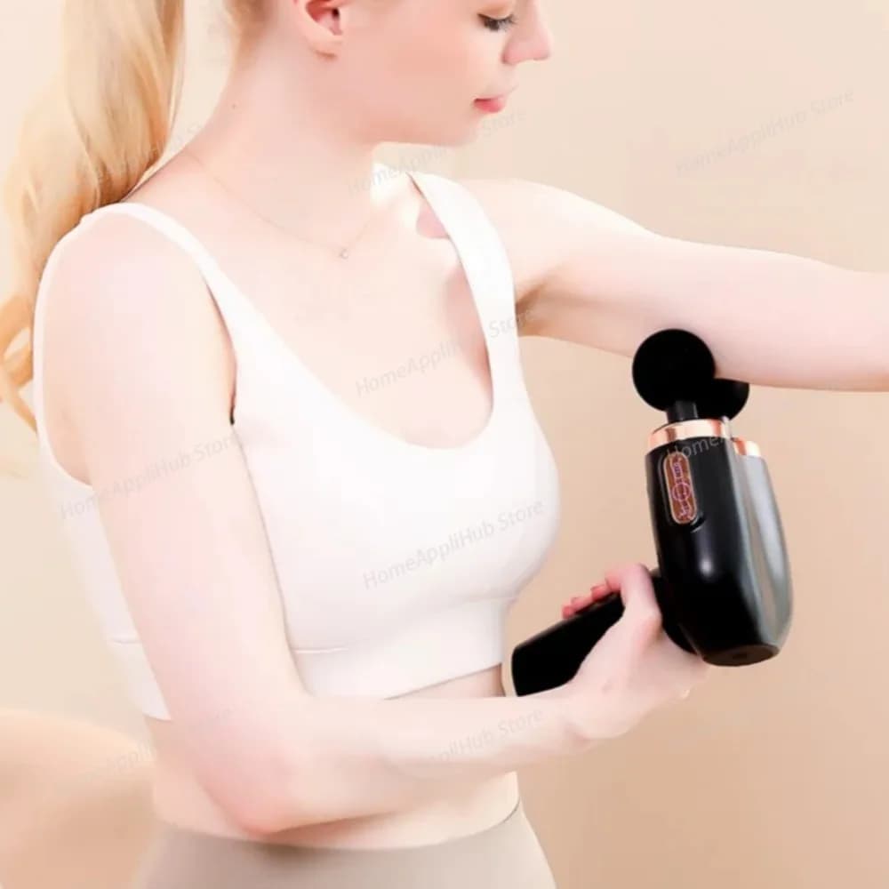 Nuovo massaggiatore elettrico per il relax muscolare con pistola per fascia multi-testa, artefatto professionale per massaggio con ricarica USB per spalle e collo