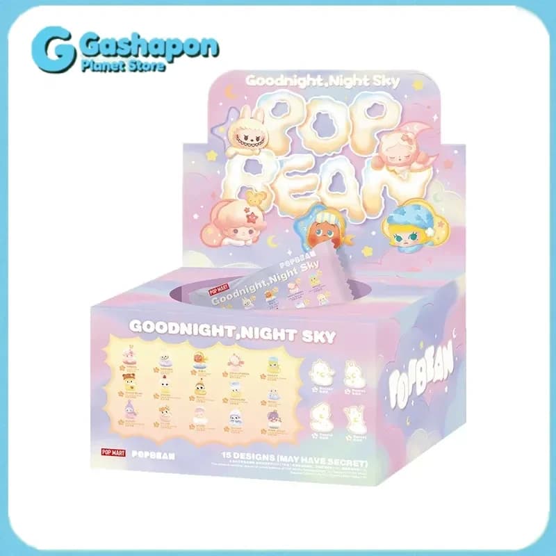 POPMART Bubble Granules Night Sky Series Collezione di bambole carine Scatola cieca Mini figura Decorazione da tavolo Set regalo di compleanno