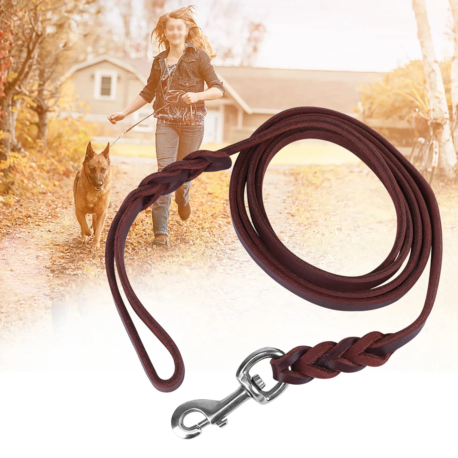 Carriage for pet dogs 3 types Safety Racing cow leather belt and skin for walks Racing Training for dog training Dog walking rope