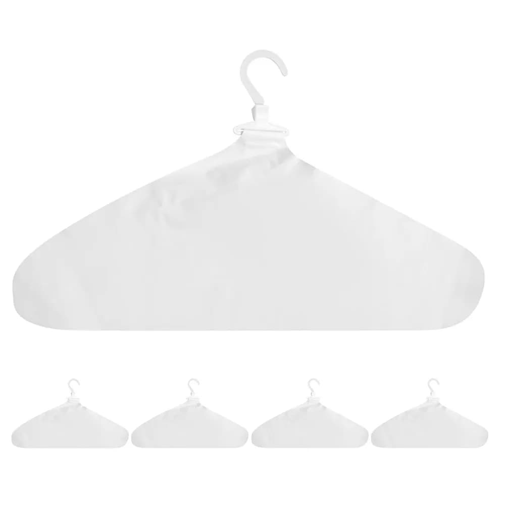 5Pcs PVC Inflatable Travel Hanger Compact Space Saving Clothes Hanger for Camping Hiking Car Rv Drying Display Storage