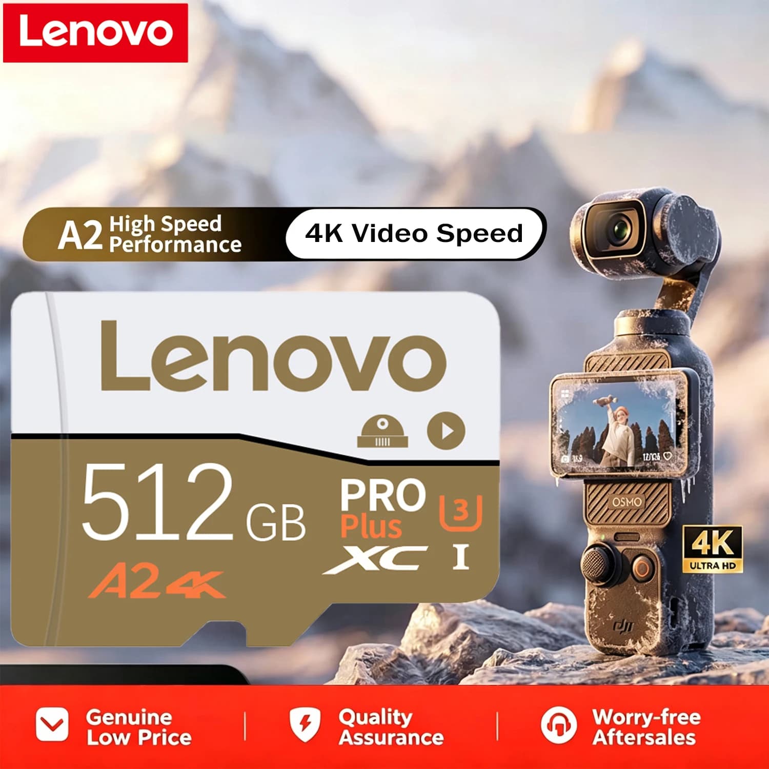 Hot Sale Lenovo Micro SD Card U3 V30 High Speed Memory Card Multiple Sizes 4K Ultra-HD Video TF Cards for Drone Camera Dash Cam