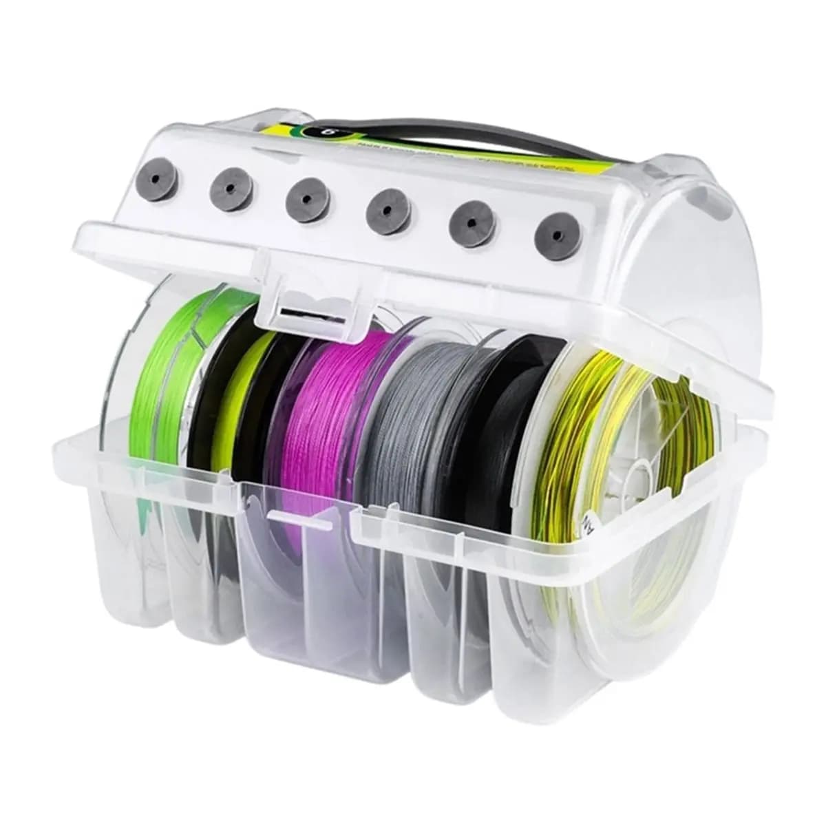 POPULAR-2 Pcs Fishing Line Holder Storage Box Clear Multi-Functional Fishing Line Organizer, Portable Tackle Case