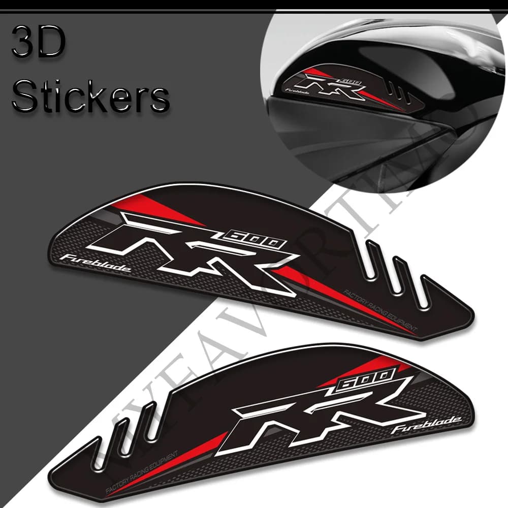 Moto Per Honda CBR 600RR CBR600RR HRC Fireblade Rilievo del Carro Armato Grips Protector Adesivi Decalcomanie Kit Carburante Ginocchio 2007 - 2012