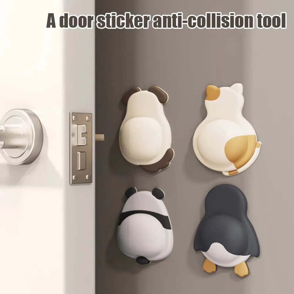 Protezione per Pareti Domestiche, Cuscinetto Antiurto per Maniglie delle Porte, Fermaporta in Silicone Ammortizzante, Cuscino di Sicurezza in Gomma Morbida per Bambini