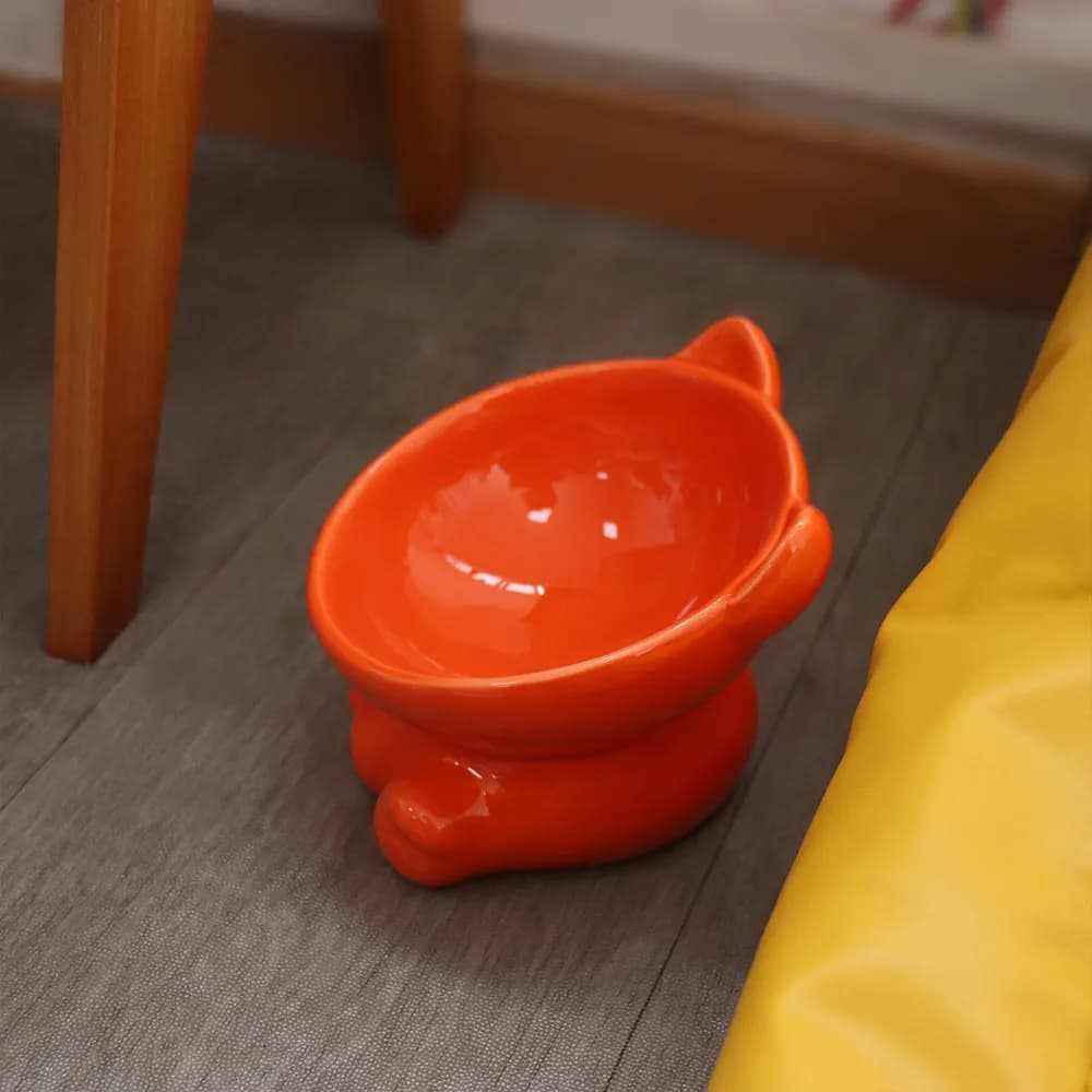 Ciotola per Gatti con Protezione Cervicale per Mangiare e Bere, Contenitore per Cibo e Acqua, Accessori per l'Alimentazione degli Animali Domestici