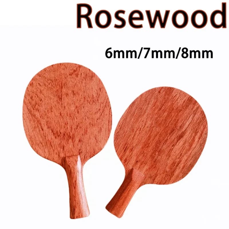 Solid Single-Piece Rosewood Table Tennis Rackets Handmade Ping Pong Bat High Elastic Offensive Bottom Blade Handmade Padddle