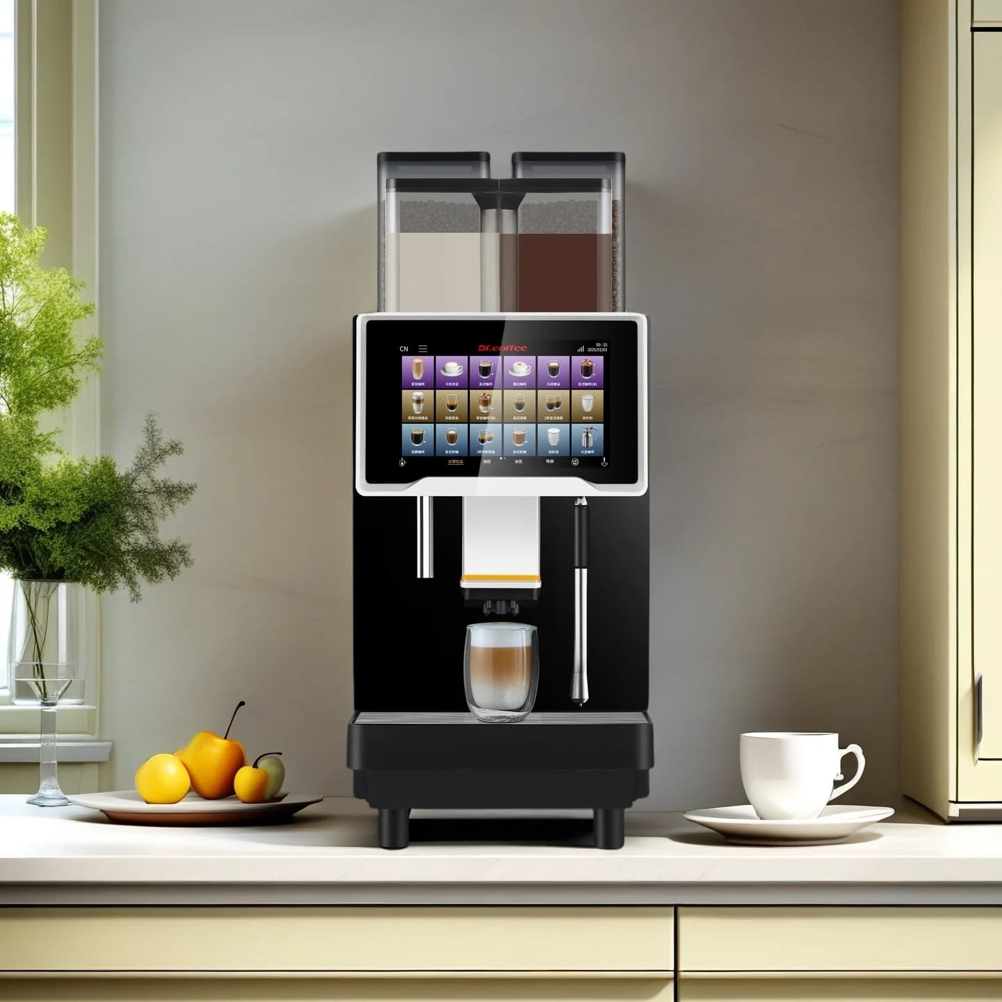 Dr.coffee F30 Professional Automatic Coffee Machine Cafe Shop Espresso Coffee With Powder And Cold Milk Foam