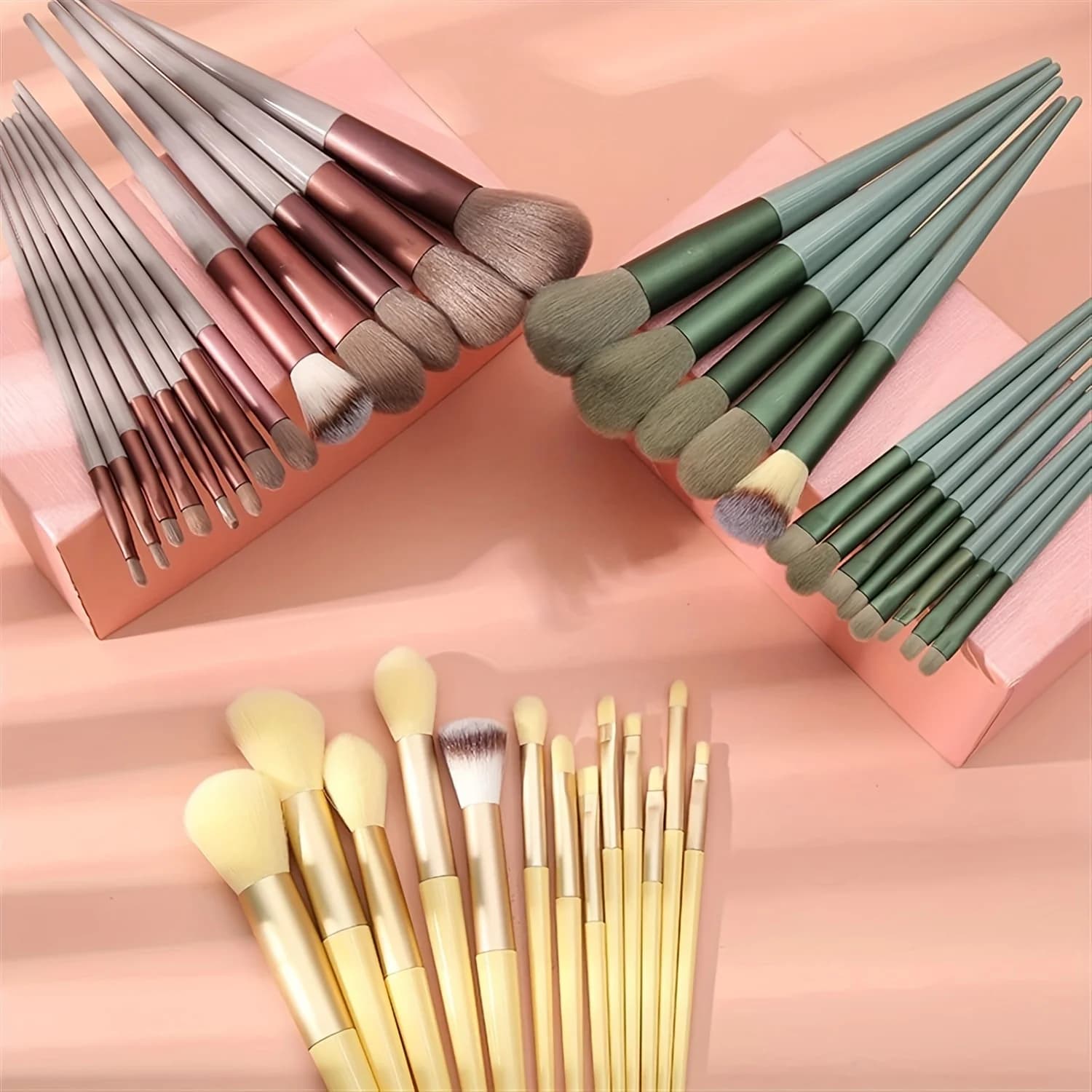 8-14 pezzi set di pennelli per trucco colorato ombretto fard morbido e soffice pennelli per trucco professionale per donna fondotinta cosmetico strumenti di bellezza
