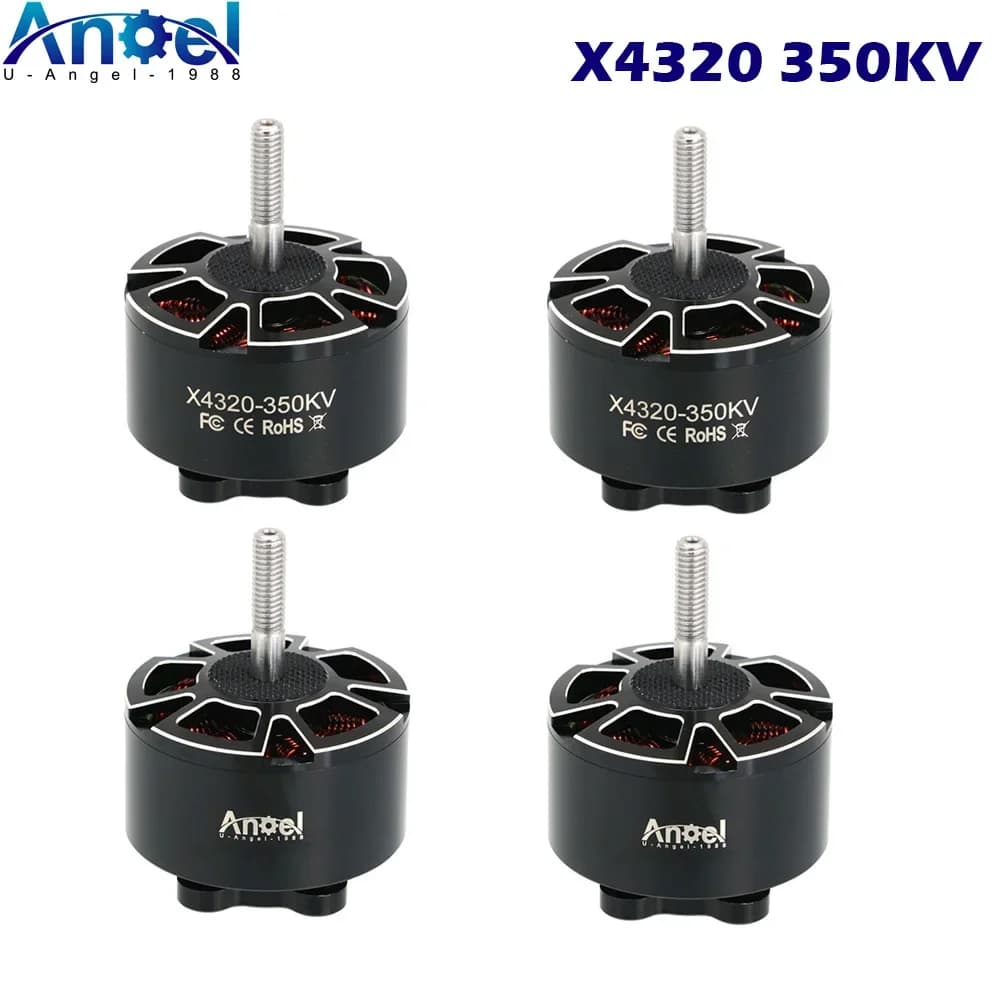 4PCS X4320 Brushless Motor FPV Multi Rotor Motor 4320 350KV 3-8S High Speed Motor 6mm Shaft For RC Fixed-wing FPV Drone Parts