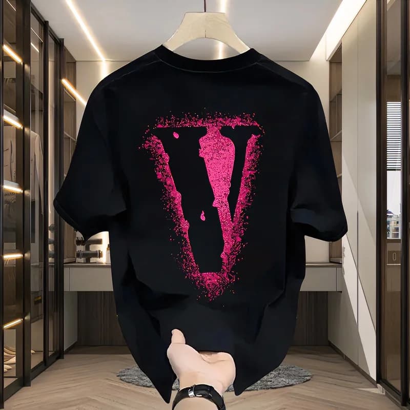 Summer Short Sleeve T-Shirt Unisex Pure Cotton Versatile Top Recommendation by Store Owner Loose Fit V-Neck Youthful Energy S...