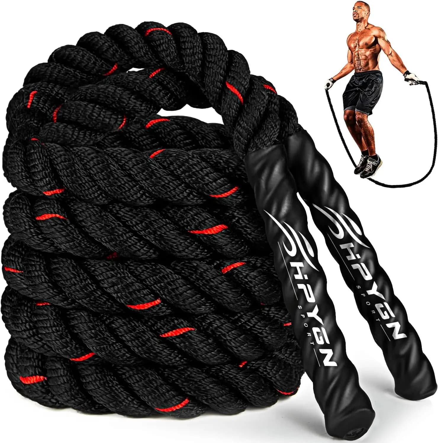 Corda per Saltare con Pesi 2.8lb 3.8lb 5lb, Corda per Saltare Pesante per Allenamento a Casa, Migliora la Forza e Costruisci Muscoli