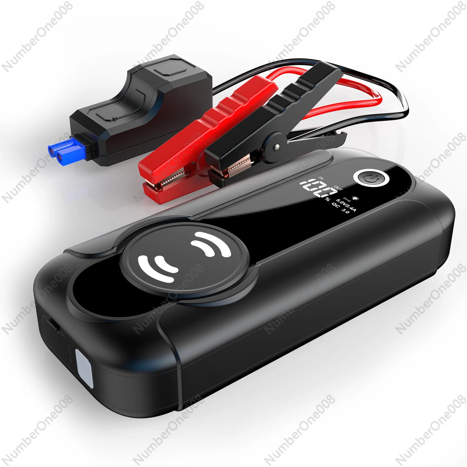 Avviatore d'Emergenza Magnetico per Auto, Power Bank Portatile con Luce LED per Avvio di Emergenza del Veicolo