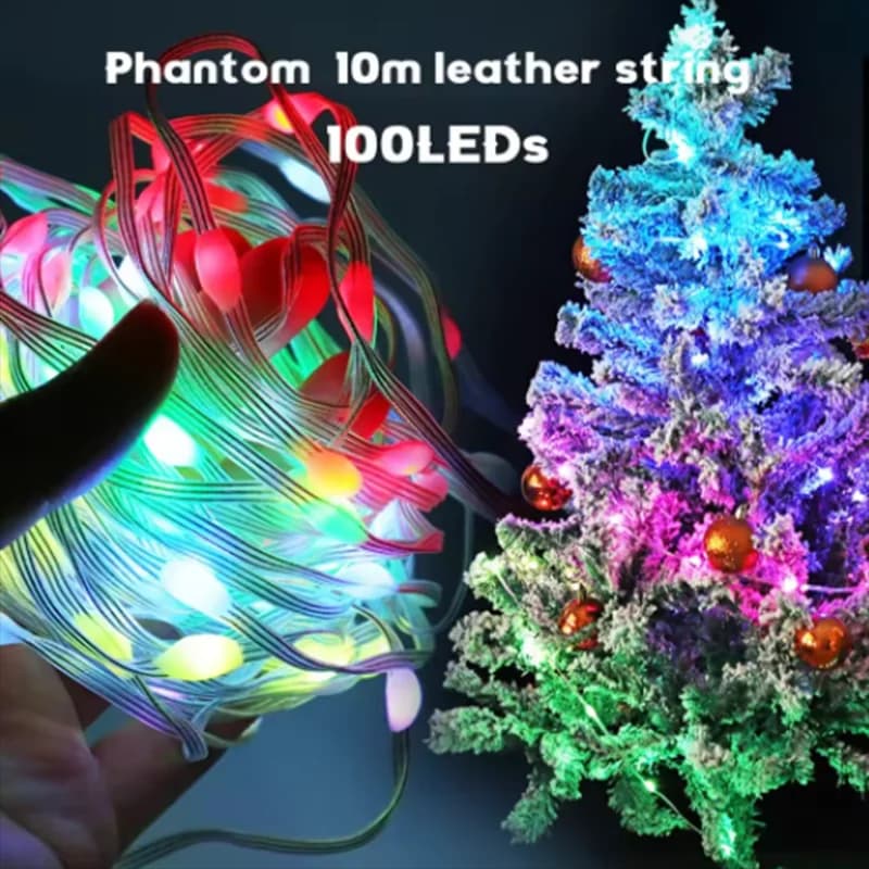 NUOVA Stringa LED Bluetooth Lucine Dreamcolor RGBIC FAI DA TE Festa Luci Dell'albero Di Natale Decorazioni di Nozze Ghirlanda Lampada USB 15M/10M/5M