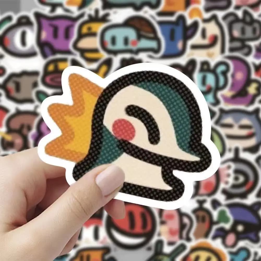 100 pieces Pokemon Kawaii stickers old school sticker Charmander Pikachu Psyduck artist work gifts for kids guitar laptop