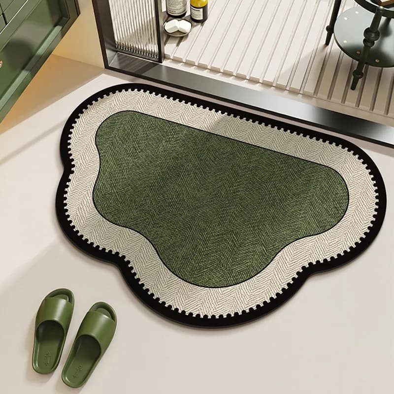 VIKAMA Tappetino da bagno antiscivolo in marmo stile minimalista Ins Bagno Doccia Assorbimento d'acqua Tappeto ad asciugatura rapida Arredamento bagno
