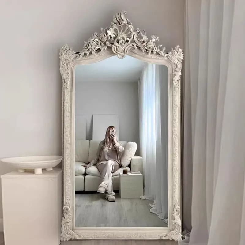 Specchio da terra di lusso, grande, a figura intera, stile nordico, per bagno, camera da letto, ragazze, mobile, decorazioni per la casa