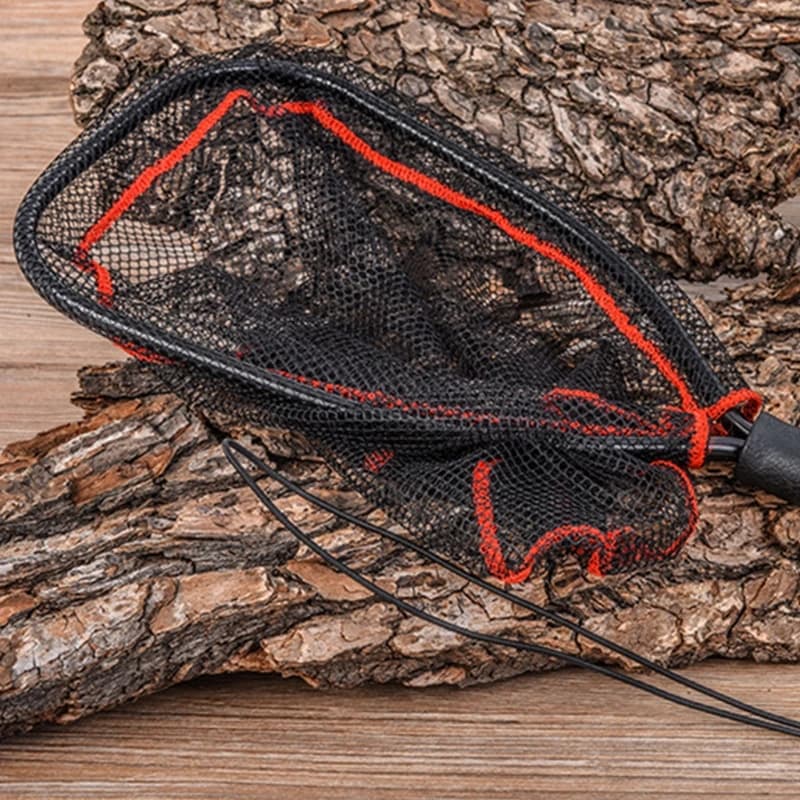 Rete da pesca galleggiante per salmone, mosca, Kayak, pesce gatto, basso, pesca alla trota, guadino rivestito in gomma