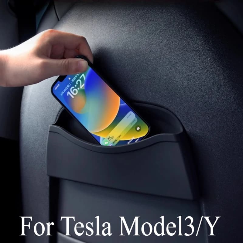 For Tesla Model3/Y Seat Rear Pocket Storage Trash Can Storage Box Accessories Modification Car Interior Storage Accessories