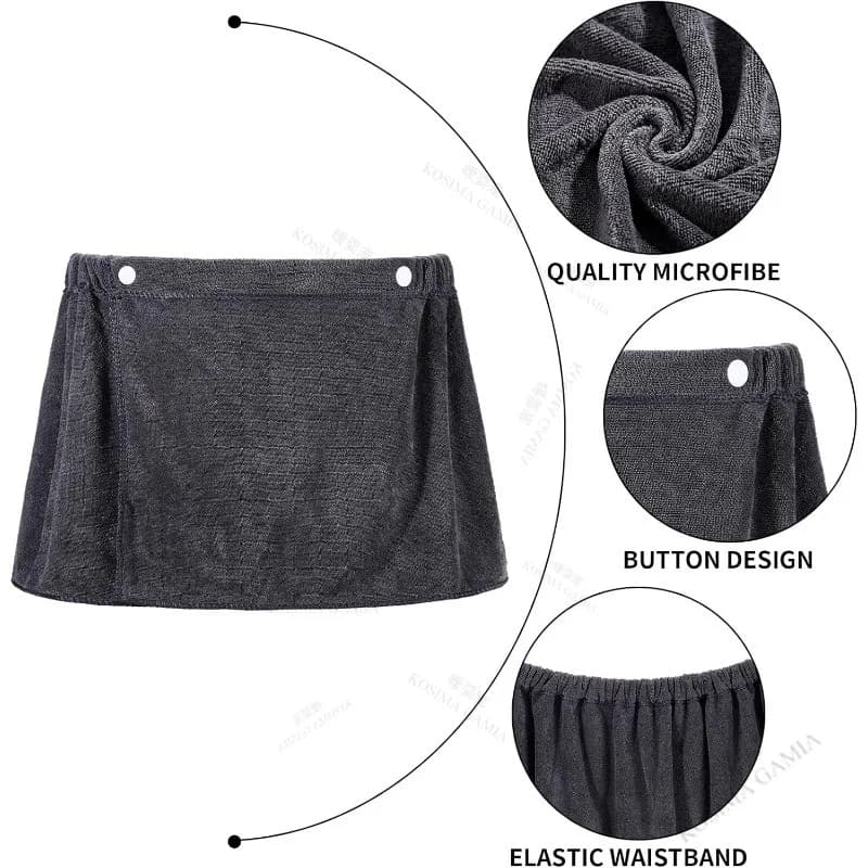 Men's Wearable Towel, Magic Gonna for Sauna, Comfortable and Breathable, Beach Bathrobe, Adult Sports Bathrobe