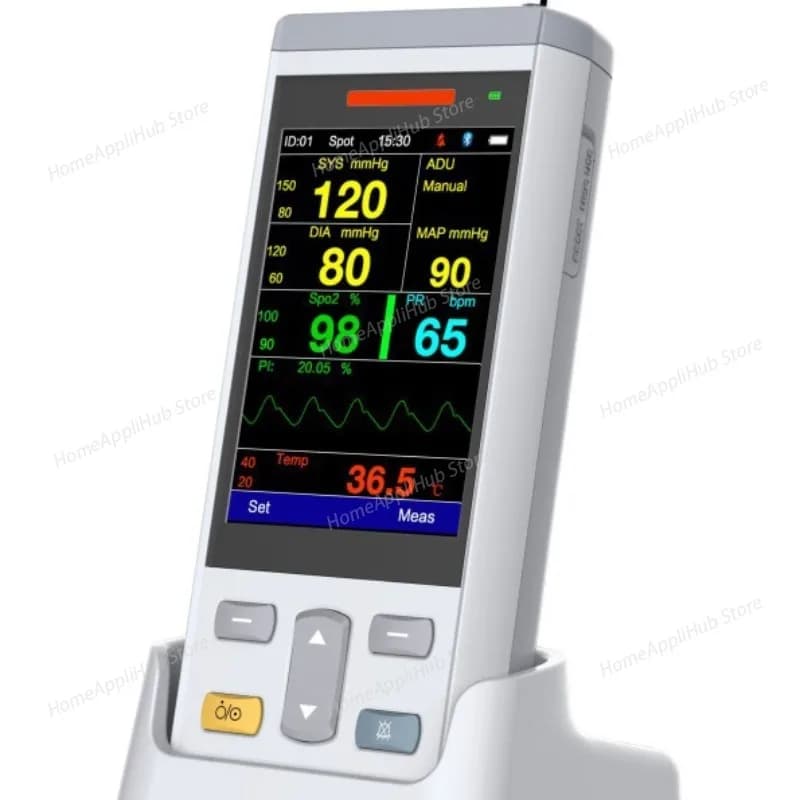 Monitor portatile, monitor per elettrocardiogramma animale, pressione sanguigna, ossigeno nel sangue, temperatura corporea, monitor dei segni vitali