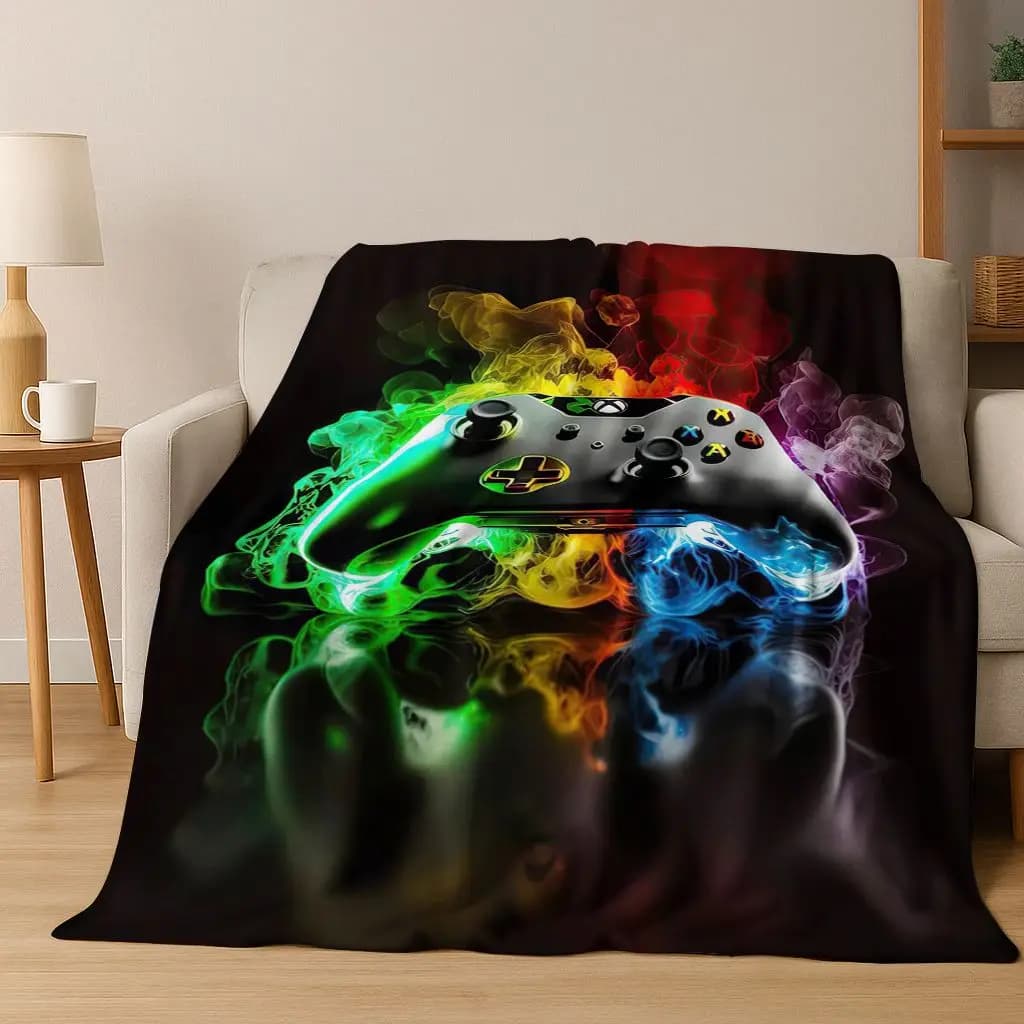 Controller di gioco XBOX Coperta in flanella con logo artistico, coperta morbida e accogliente per la casa, camera da letto, divano letto, copertura da picnic, regalo per bambini