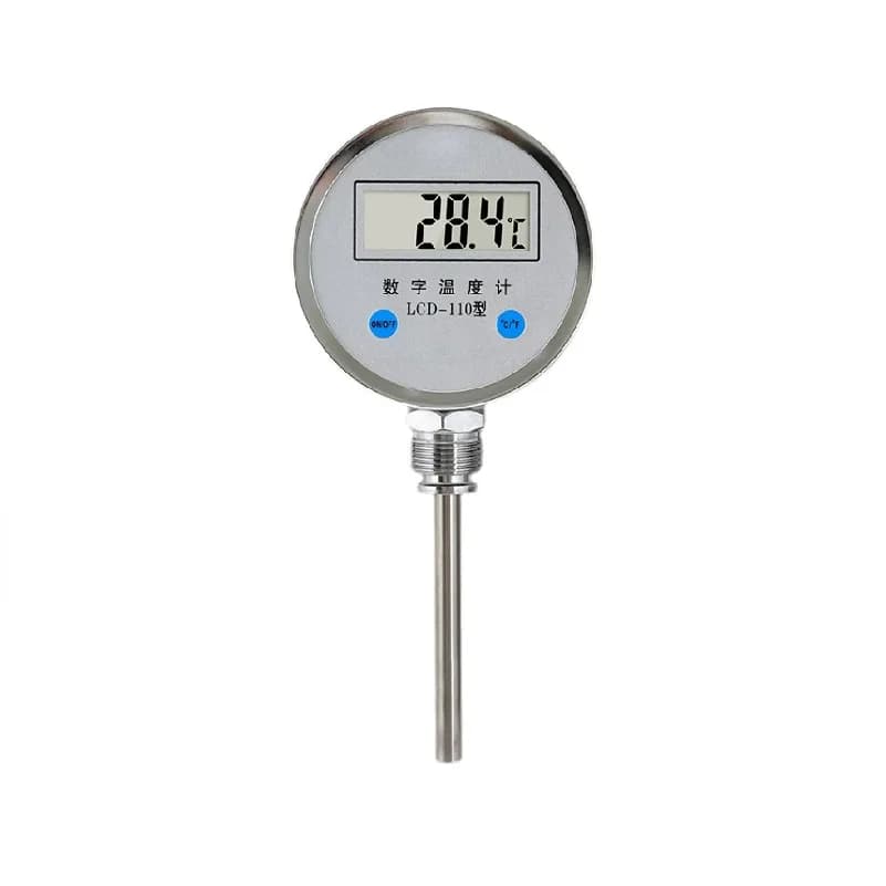 WSS-411 WSS-401 Bimetallic LCD Thermometer Digital Industrial Stainless Steel Radial Axial Reactor Chemical Temperature Indicator