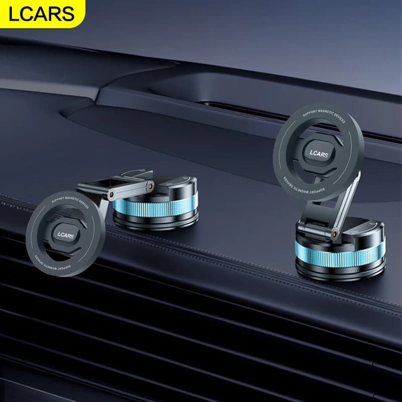 Potente supporto magnetico per telefono cellulare per auto, allungabile, pieghevole, girevole, antiscivolo, ventosa, supporto interno stabile multiuso