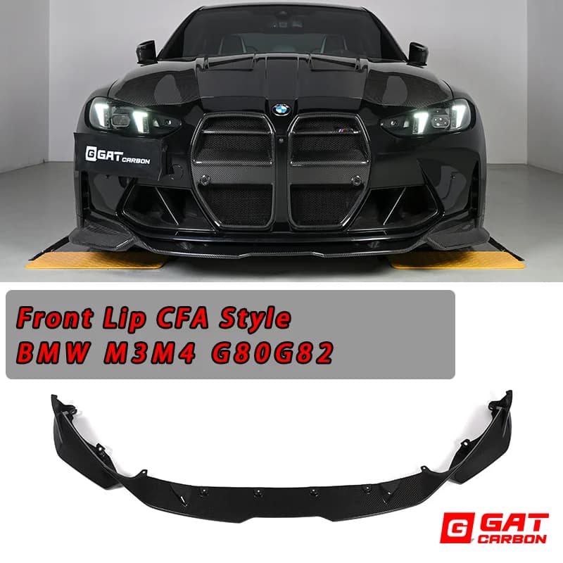 Labbro Anteriore in Fibra di Carbonio Stile CFA per BMW M3 M4 G80 G82, Diffusore Anteriore in Carbonio, Kit Carrozzeria