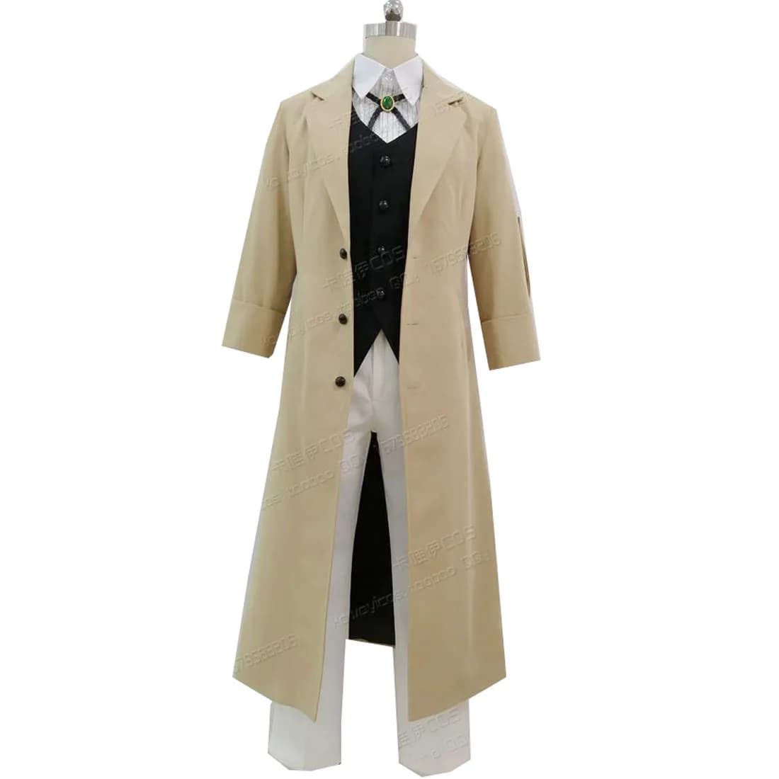 2026 Dazai Osamu Cosplay Costume Long Jacket Coat Halloween Christmas Costume