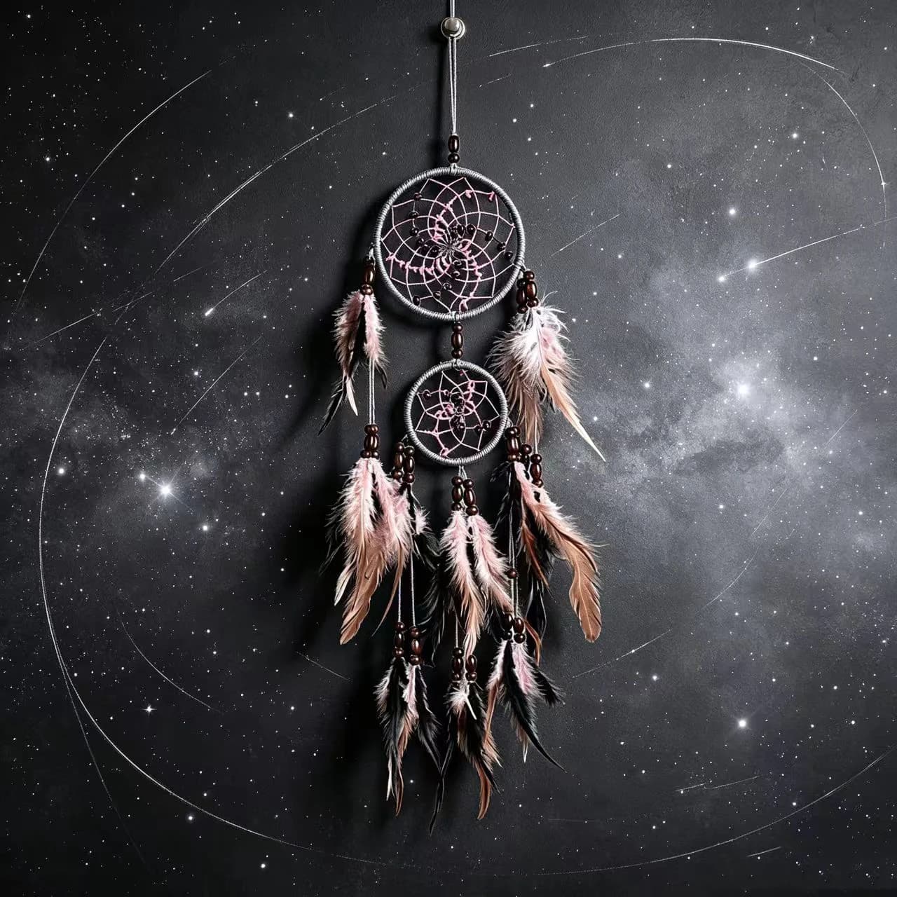Handmade Hoho Dream Catcher Feather Pendants Wind Chime Dreamcatcher Ornaments Home Living Room Wall Hanging Nordic Gift Decor