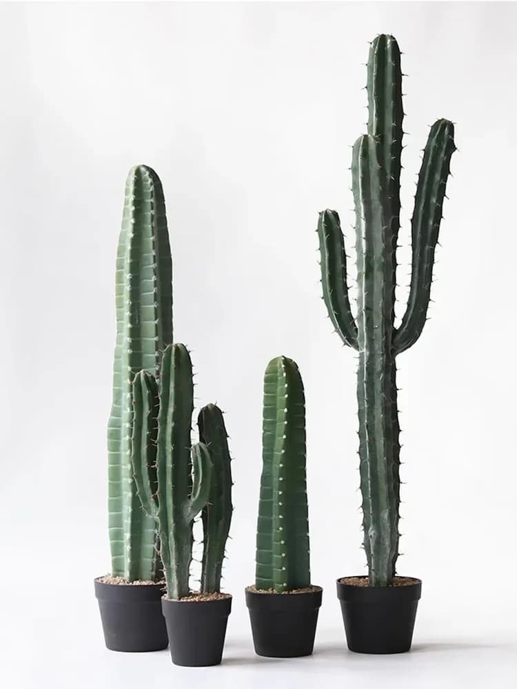 Cactus artificial plants fake aesthetic plants with vase living elegant decorations for balconies outdoor gardens accessories for the house