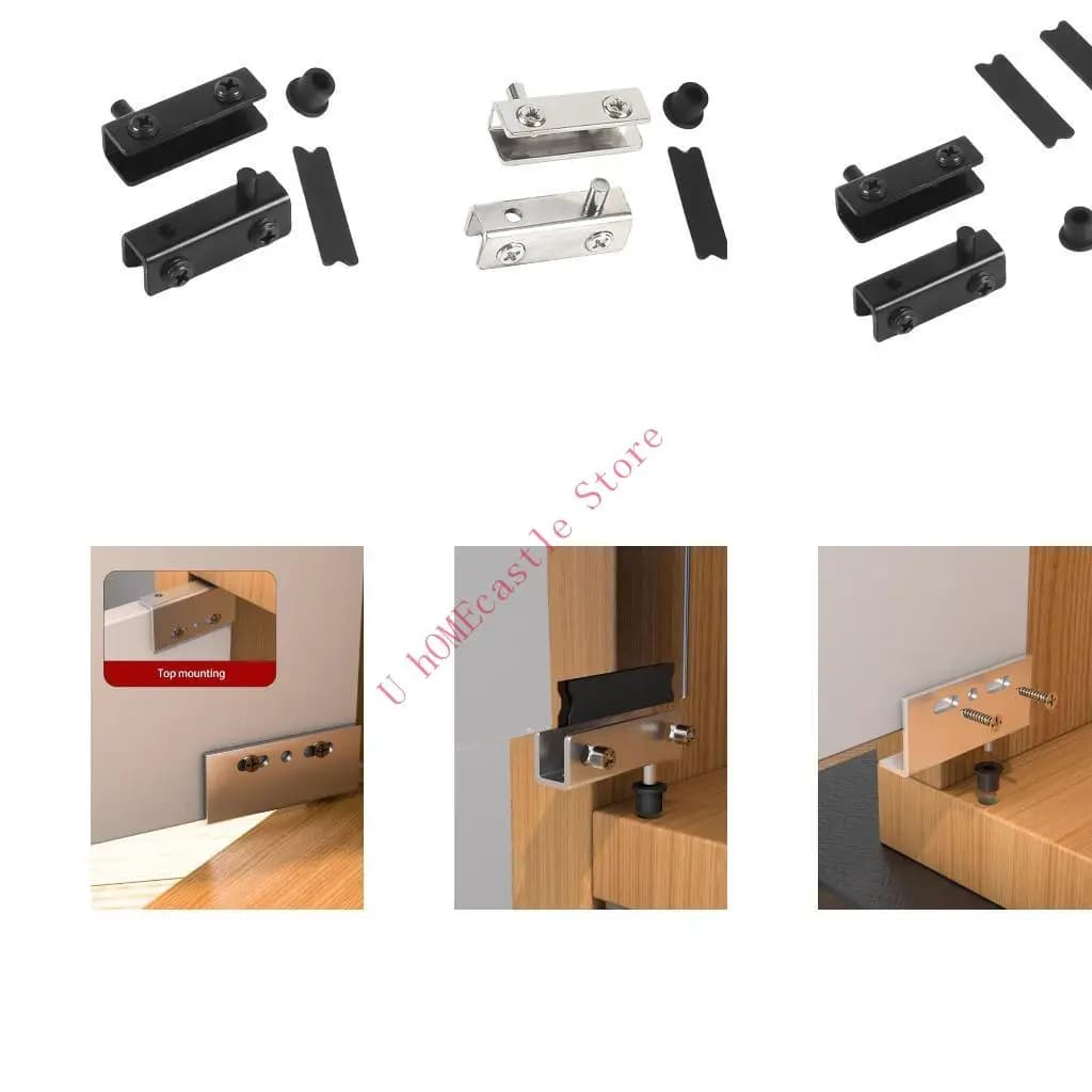 63HF Concealed Hinges set Cabinet Door Hinges set Enhances Security for Glass Door