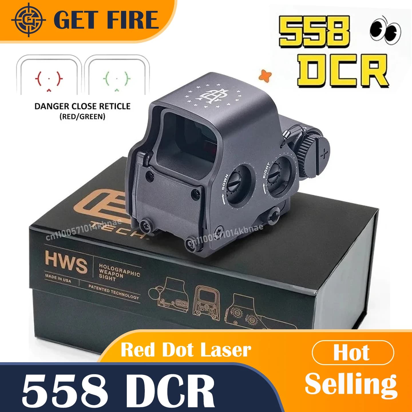 HWS EXPS3 DCR Reticolo 558 Olografico Red Dot Sight QD Fucile da caccia Scope Danger Close Reticolo per 20mm Picatinny Rail