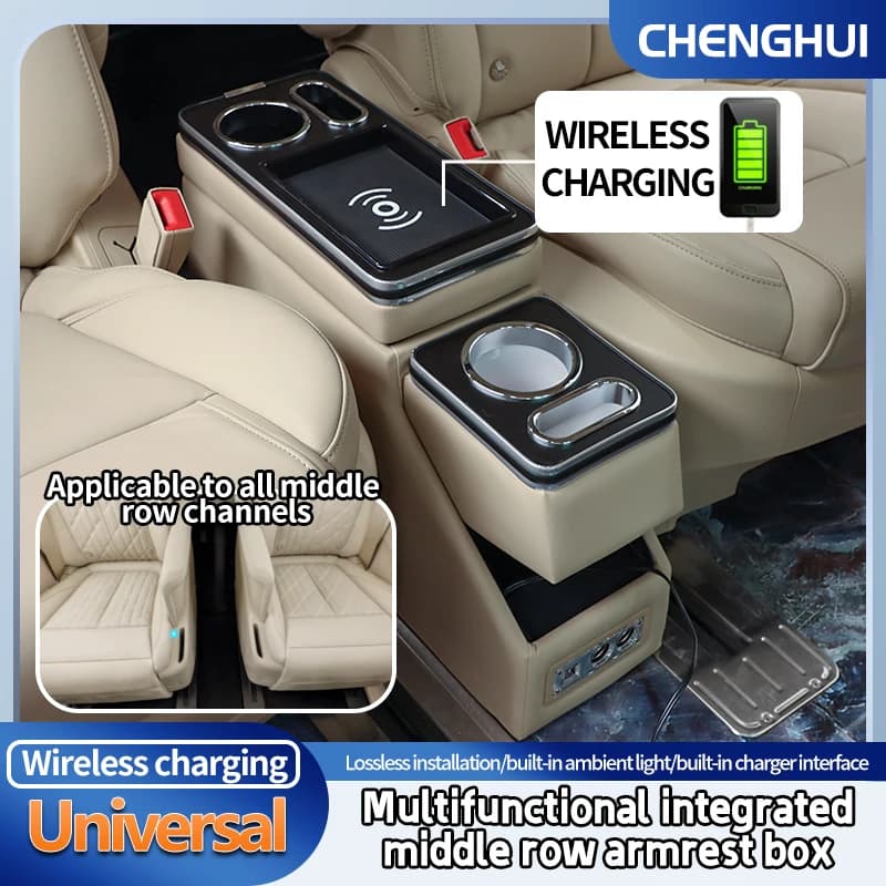 Multifunctional integrated central armrest box Universal Armrest console Central row Wallet for apartment with width 15 cm