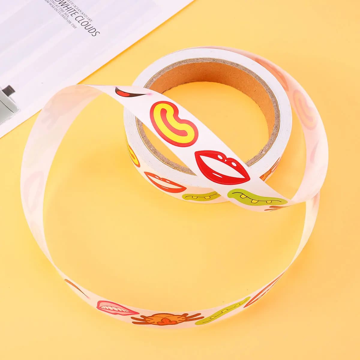 Adesivi colorati autoadesivi per bocca, etichette fai da te per scrapbooking, sigillanti per buste, etichette regalo, adesivi fai da te per cartelle.
