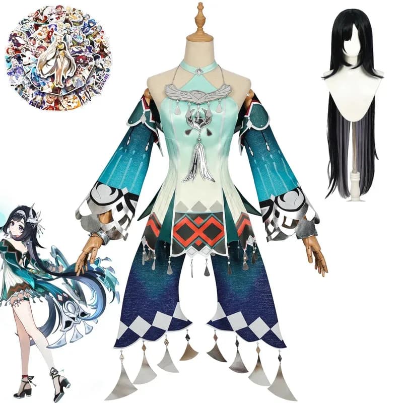 Lan Yan Gioco Cosplay Costume Parrucca Anime Uniforme Halloween Party Gioco di ruolo Abbigliamento