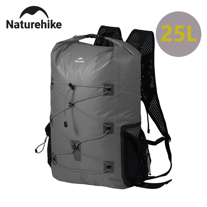 Naturehike 25L Waterproof Backpack Outdoor Lightweight Portable Wet & Dry Separation Shoulder Bag Hiking Camping Cycling Bag