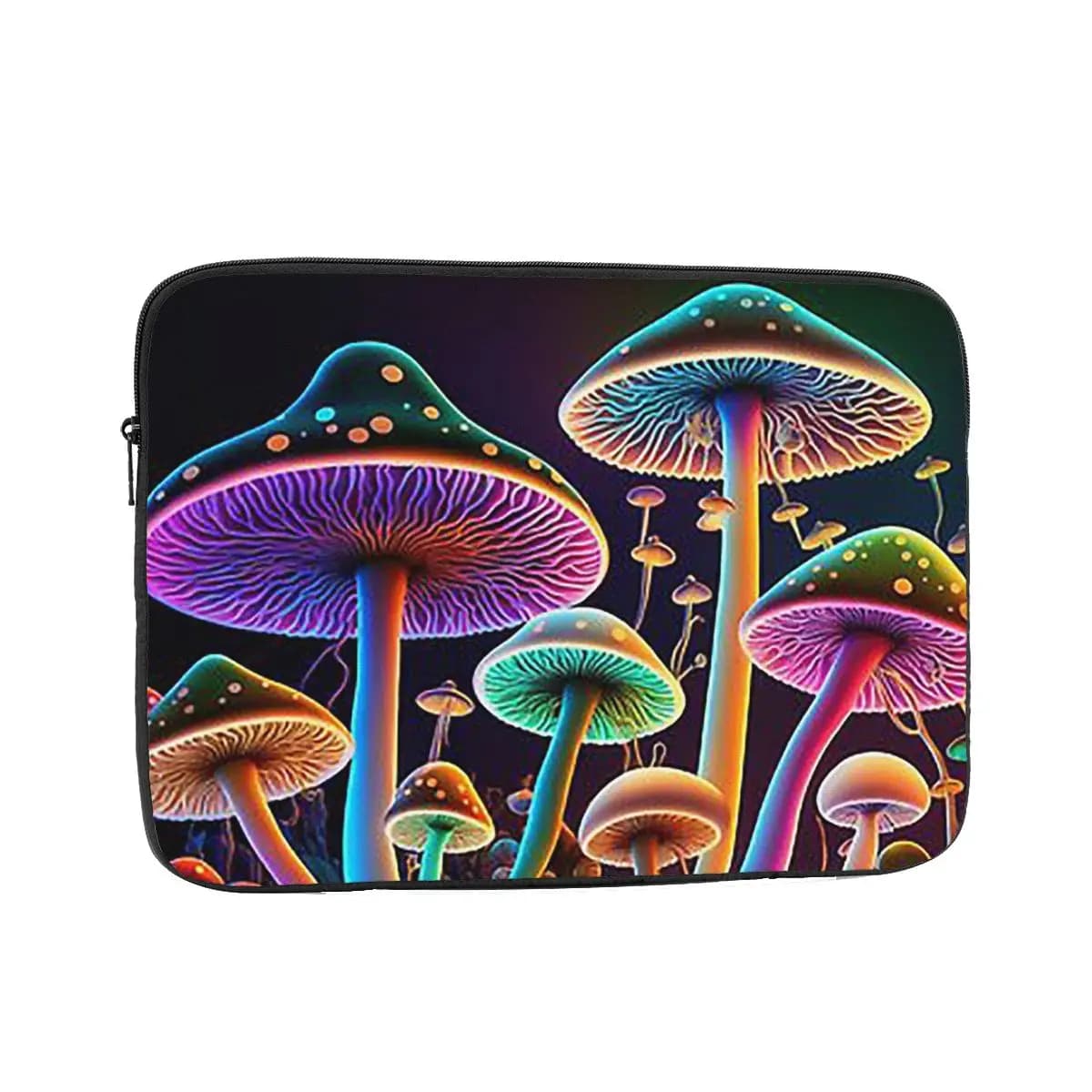 Funghi psichedelici luminosi Trippy Mushroom Custodia protettiva per laptop Borsa per notebook Custodia per tablet Custodia antiurto