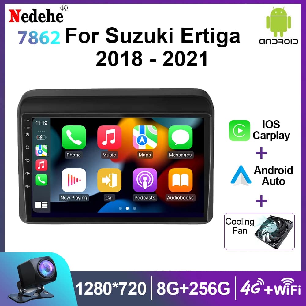 Android 14 Autoradio Stereo Per Suzuki ERTIGA 2018- 2020 Lettore Multimediale 9 "Schermo Qled 2 Din Unità Principale di Navigazione GPS Wifi 4G