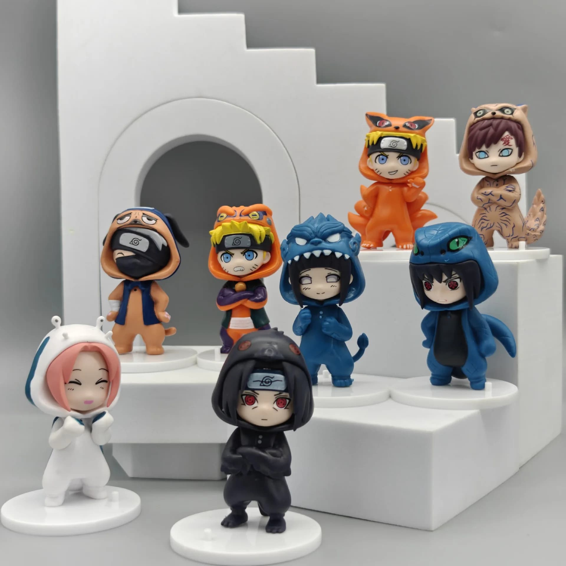NOVITÀ ASSOLUTA! Pigiama Naruto Bnfigureq serie blind box con action figure, modello Sasuke Kakashi, design costume, decorazione, regalo, giocattolo